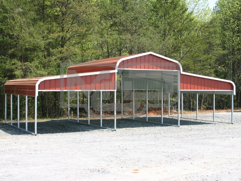 Metal Barn Shelter | Regular Roof | 36W x 21L x 10H | Metal Ag Shelter Metal Barn Shelter | Regular Roof | 36W x 21L x 10H | Metal Ag Shelter