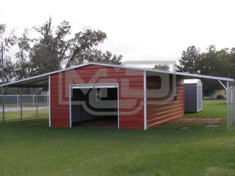 Metal Barn Shed | Boxed Eave Roof | 42W x 26L x 8H | Lean-tos Metal Barn Shed | Boxed Eave Roof | 42W x 26L x 8H | Lean-tos