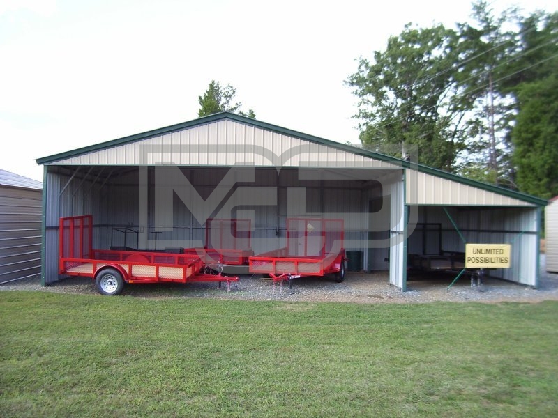 All-Steel Barn Shelter | Vertical Roof | 42W x 21L x 10H | Continuous Roof All-Steel Barn Shelter | Vertical Roof | 42W x 21L x 10H | Continuous Roof