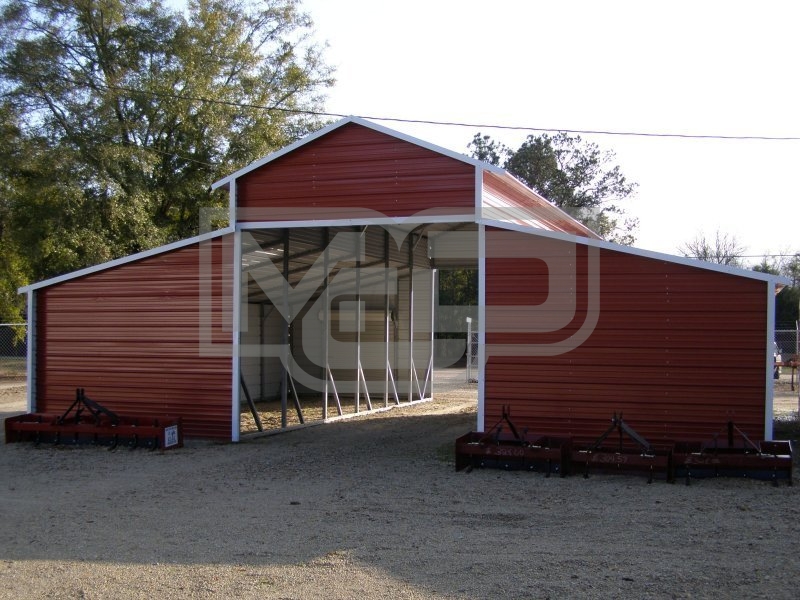 Horse Barn | Boxed Eave Roof | 42W x 31L x 12H | Raised Center Aisle Horse Barn | Boxed Eave Roof | 42W x 31L x 12H | Raised Center Aisle