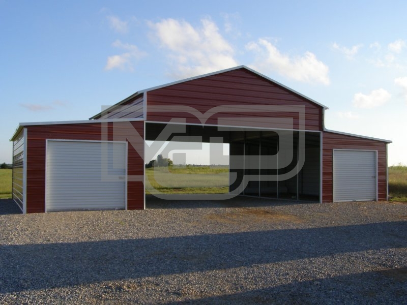Carolina Style Barn | Boxed Eave Roof | 48W x 26L x 12H | Raised Center Aisle Carolina Style Barn | Boxed Eave Roof | 48W x 26L x 12H | Raised Center Aisle