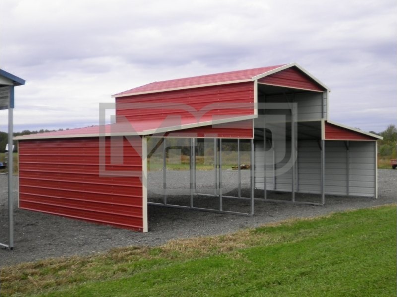 Metal Barn Shelter | Boxed Eave Roof | 36W x 21L x 12H | Carolina Barn Metal Barn Shelter | Boxed Eave Roof | 36W x 21L x 12H | Carolina Barn