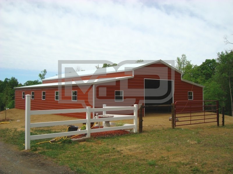 Raised Center Aisle Barn | Vertical Roof | 42W x 41L x 12H | Enclosed Barn Raised Center Aisle Barn | Vertical Roof | 42W x 41L x 12H | Enclosed Barn