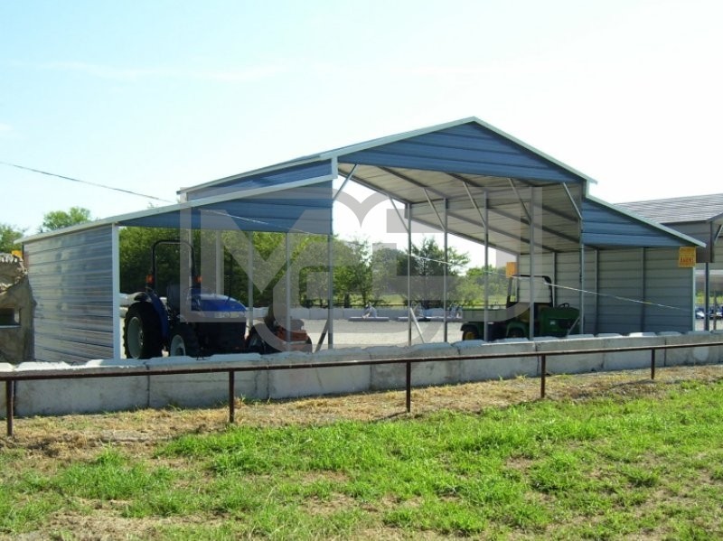 Carolina Metal Barn | Boxed Eave Roof | 42W x 21L x 12H | Raised Center Carolina Metal Barn | Boxed Eave Roof | 42W x 21L x 12H | Raised Center