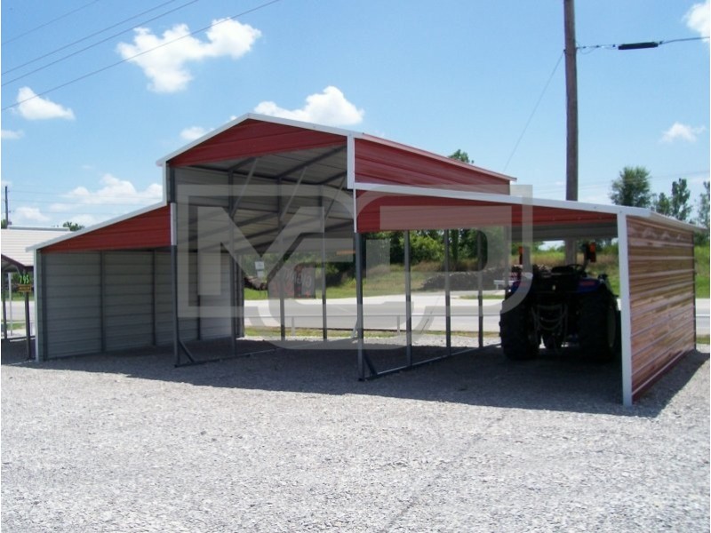 Carolina Metal Barn | Boxed Eave Roof | 36W x 21L x 12H | Raised Center Section Carolina Metal Barn | Boxed Eave Roof | 36W x 21L x 12H | Raised Center Section