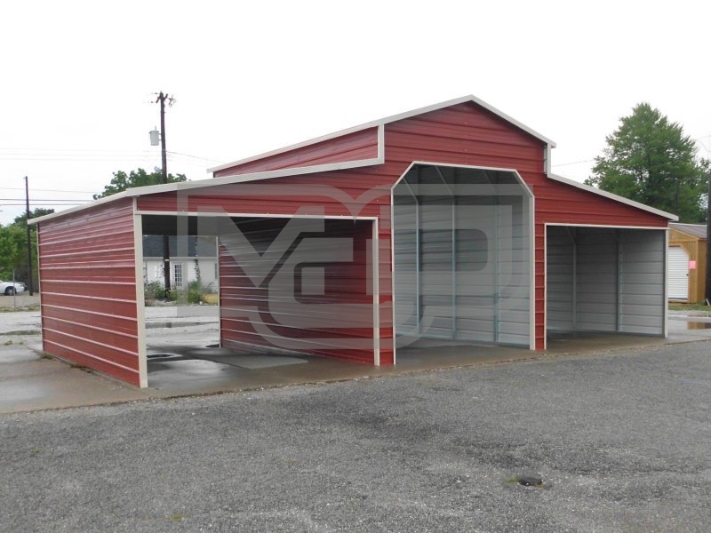 Metal Horse Barn | Boxed Eave Roof | 36W x 26L x 12H | Raised Center Barn Metal Horse Barn | Boxed Eave Roof | 36W x 26L x 12H | Raised Center Barn