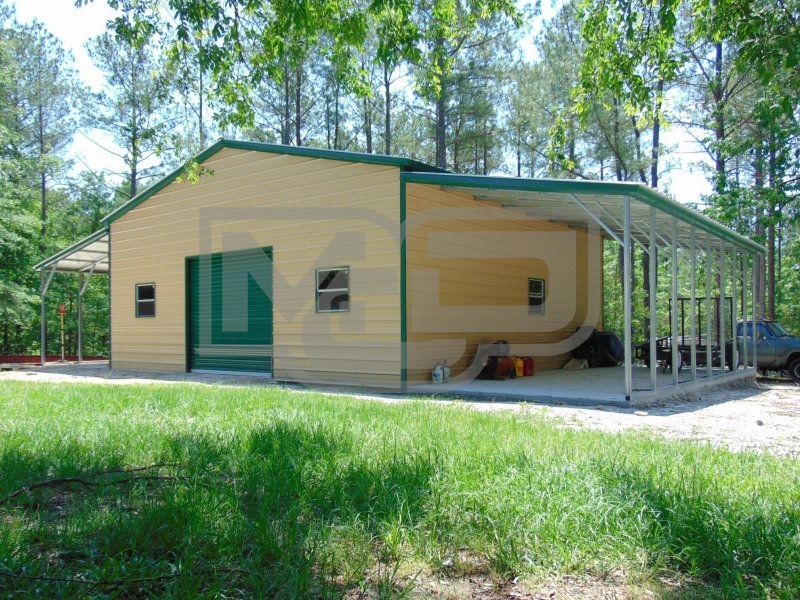 Enclosed Metal Barn | Vertical Roof | 54W x 31L x 12H | Metal Shop Enclosed Metal Barn | Vertical Roof | 54W x 31L x 12H | Metal Shop