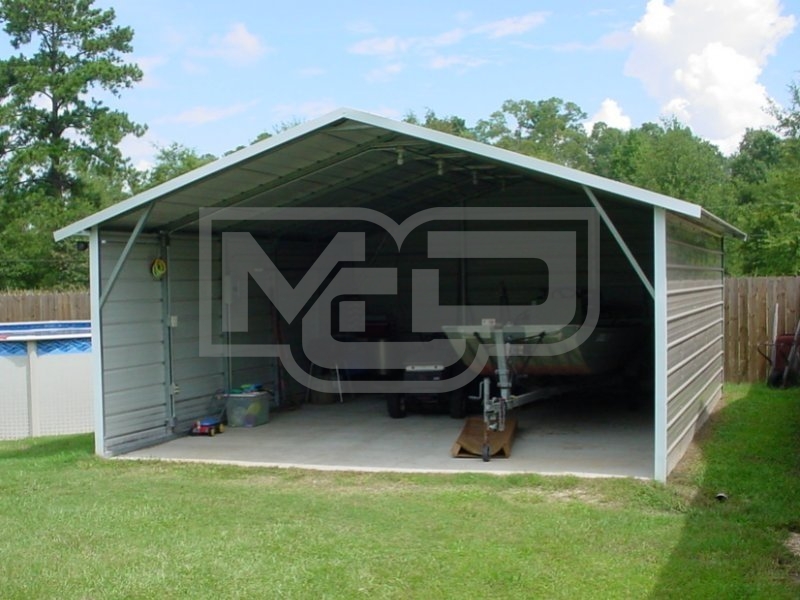 Carport | Boxed Eave Roof | 18W x 21L x 7H Carport | Boxed Eave Roof | 18W x 21L x 7H
