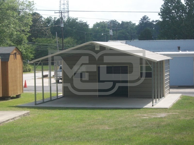 Carport | Boxed Eave Roof | 22W x 26L x 7H Utility Carport Combo Carport | Boxed Eave Roof | 22W x 26L x 7H Utility Carport Combo