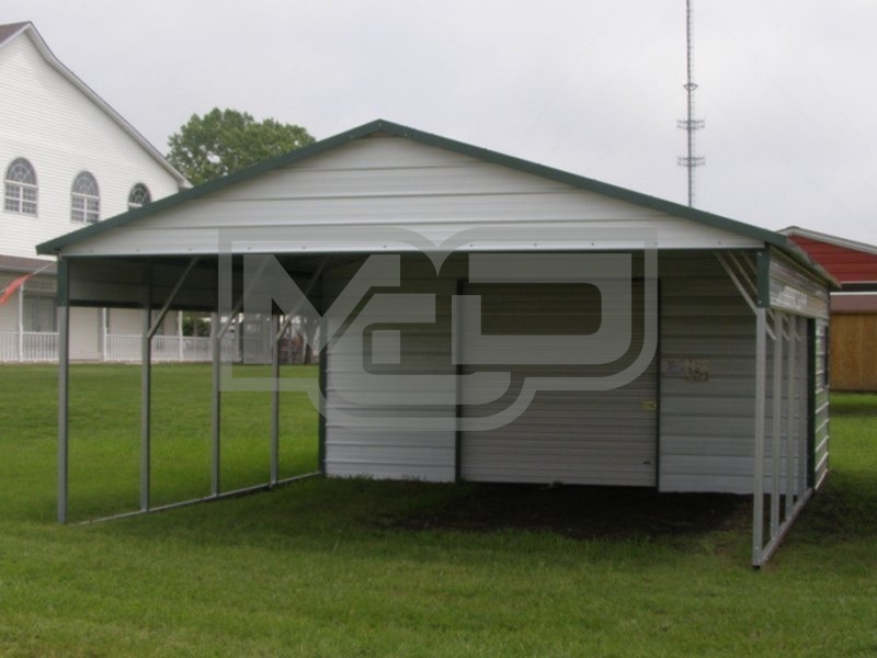 Carport | Boxed Eave Roof | 24W x 26L x 8H Utility Carport Combo Carport | Boxed Eave Roof | 24W x 26L x 8H Utility Carport Combo