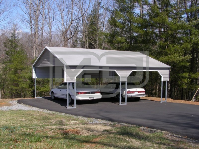 Carport | Boxed Eave Roof | 22W x 26L x 8H | 2 Gables | 2 3' Panels Carport | Boxed Eave Roof | 22W x 26L x 8H | 2 Gables | 2 3' Panels