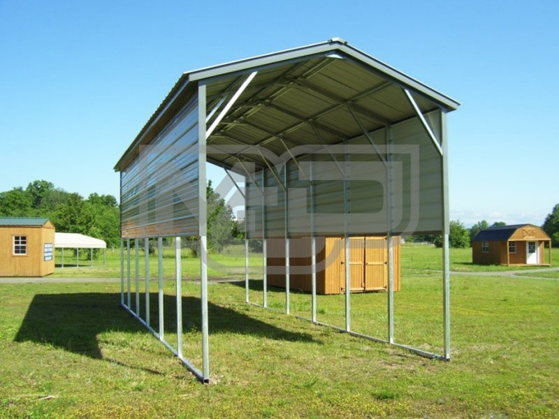 Carport | Vertical Roof | 12W x 31L x 12H Metal RV Carport Cover Carport | Vertical Roof | 12W x 31L x 12H Metal RV Carport Cover