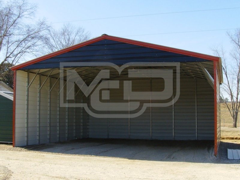 Carport | Vertical Roof | 30W x 31L x 12H | Triple-Wide Carport | Vertical Roof | 30W x 31L x 12H | Triple-Wide