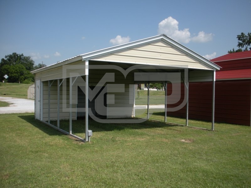 Carport | Vertical Roof | 20W x 26L x 7H Utility Carport | Vertical Roof | 20W x 26L x 7H Utility