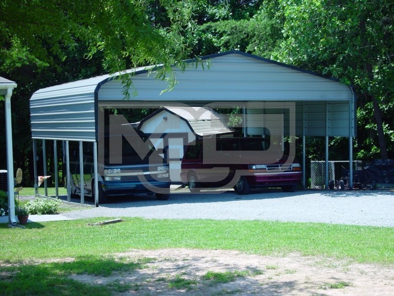 Carport | Regular Roof | 24W x 26L x 9H | 2 Panels | 2 Gables Carport | Regular Roof | 24W x 26L x 9H | 2 Panels | 2 Gables