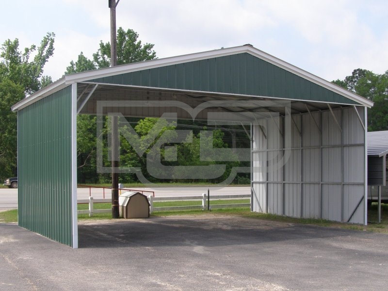 Carport | Vertical Roof | 30W x 21L x 10H | Triple-Wide Carport | Vertical Roof | 30W x 21L x 10H | Triple-Wide