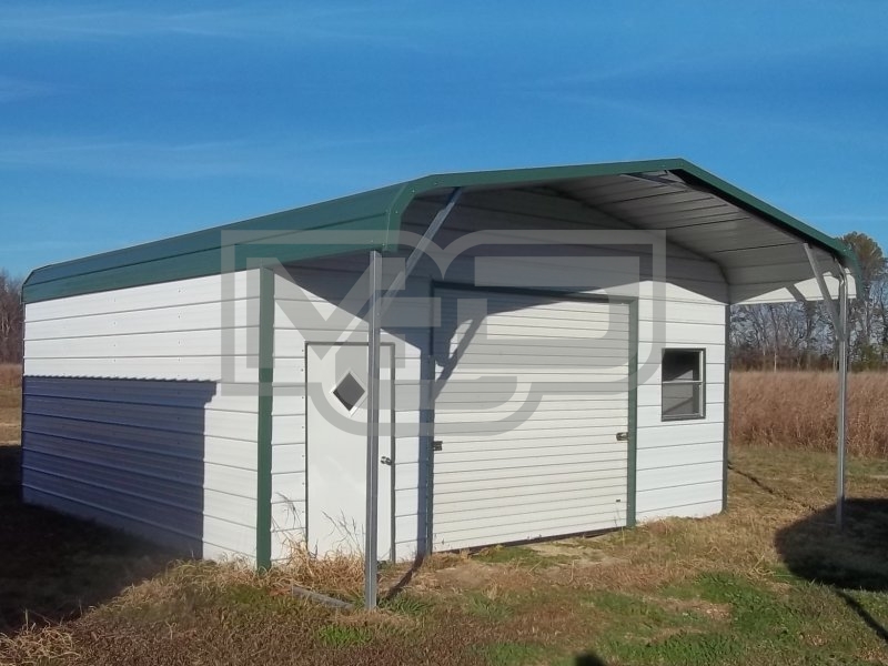 Garage | Regular Roof | 22W x26 L x 8H | Enclosed Garage with Porch Garage | Regular Roof | 22W x26 L x 8H | Enclosed Garage with Porch