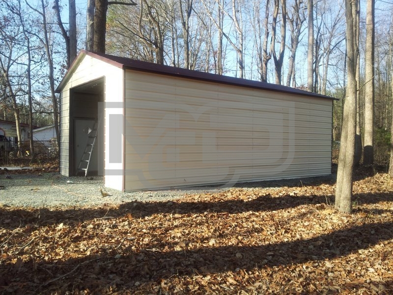 Garage | Boxed Eave Roof | 18W x 31L x 8H | Single Car Garage Garage | Boxed Eave Roof | 18W x 31L x 8H | Single Car Garage