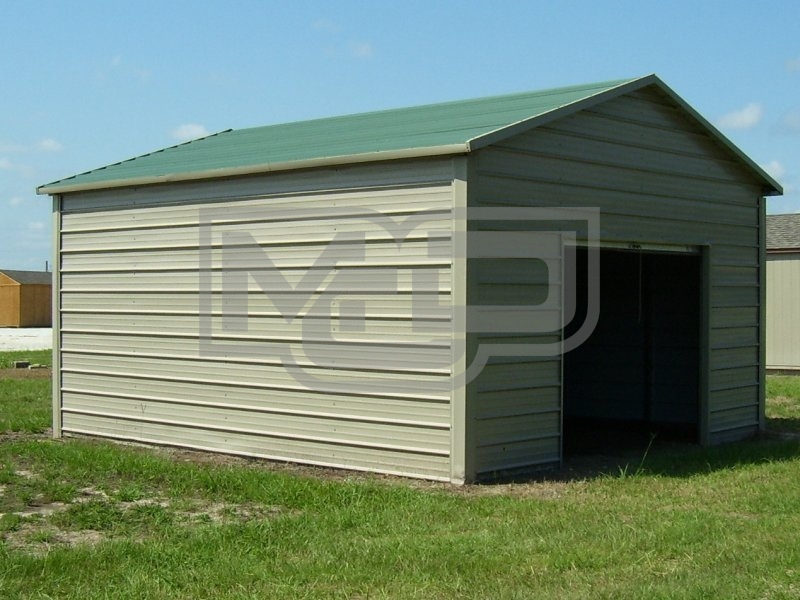Garage | Boxed Eave Roof | 12W x 21L x 10H | One Car Garage Garage | Boxed Eave Roof | 12W x 21L x 10H | One Car Garage