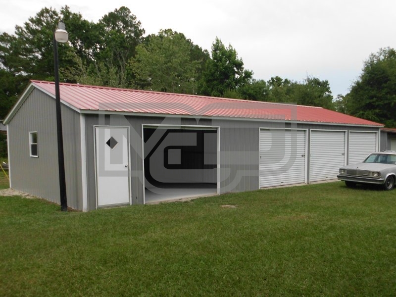 Metal Workshop Building | Vertical Roof | 24W x 51L x 9H | Garage Metal Workshop Building | Vertical Roof | 24W x 51L x 9H | Garage