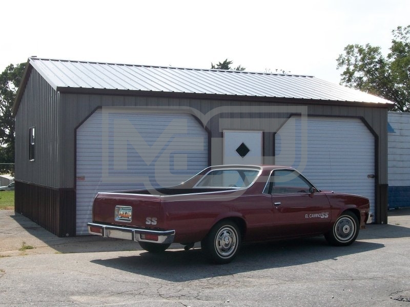 Garage | Vertical Roof | 24W x 26L x 9H` | Side Entry Deluxe All-Vertical Garage | Vertical Roof | 24W x 26L x 9H` | Side Entry Deluxe All-Vertical