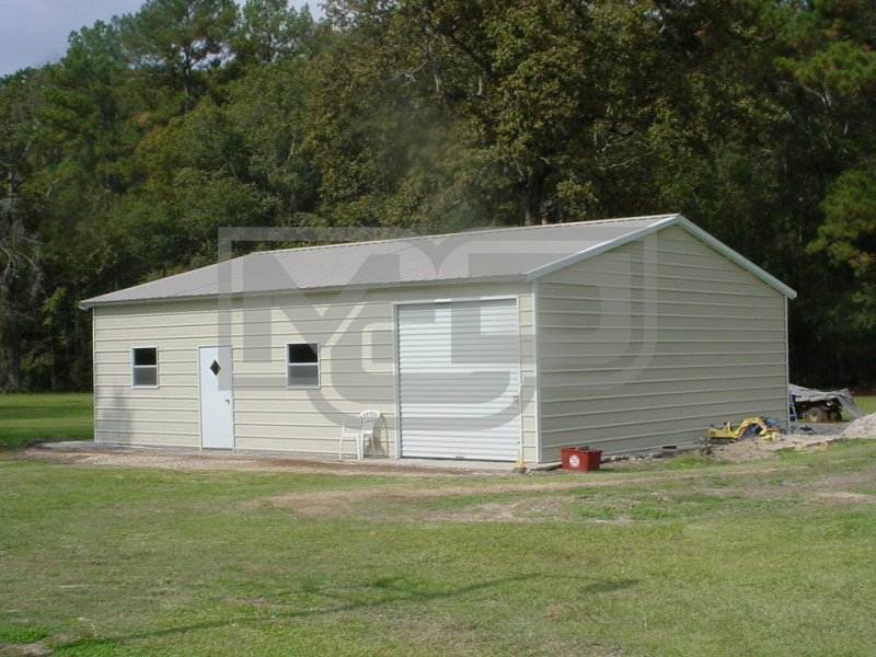 Steel Shop Building | Vertical Roof | 24W x 36L x 9H | Workshop Steel Shop Building | Vertical Roof | 24W x 36L x 9H | Workshop