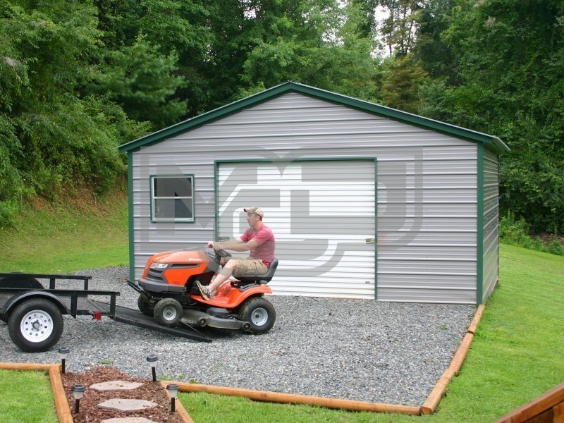 Metal Storage Garage | Vertical Roof | 20W x 21L x 9H | Metal Garage Metal Storage Garage | Vertical Roof | 20W x 21L x 9H | Metal Garage