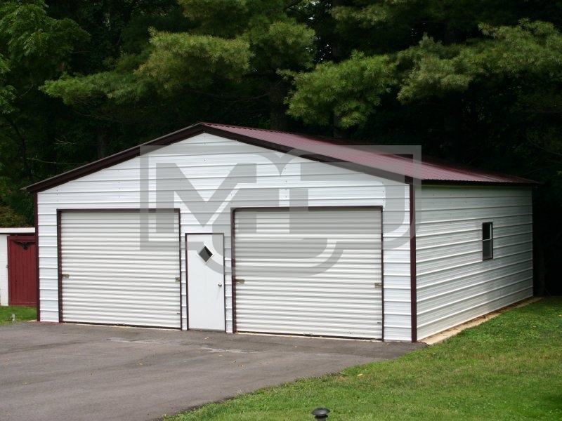 2-Car Garage | Vertical Roof | 24W x 31L x 9H | Metal Garage 2-Car Garage | Vertical Roof | 24W x 31L x 9H | Metal Garage
