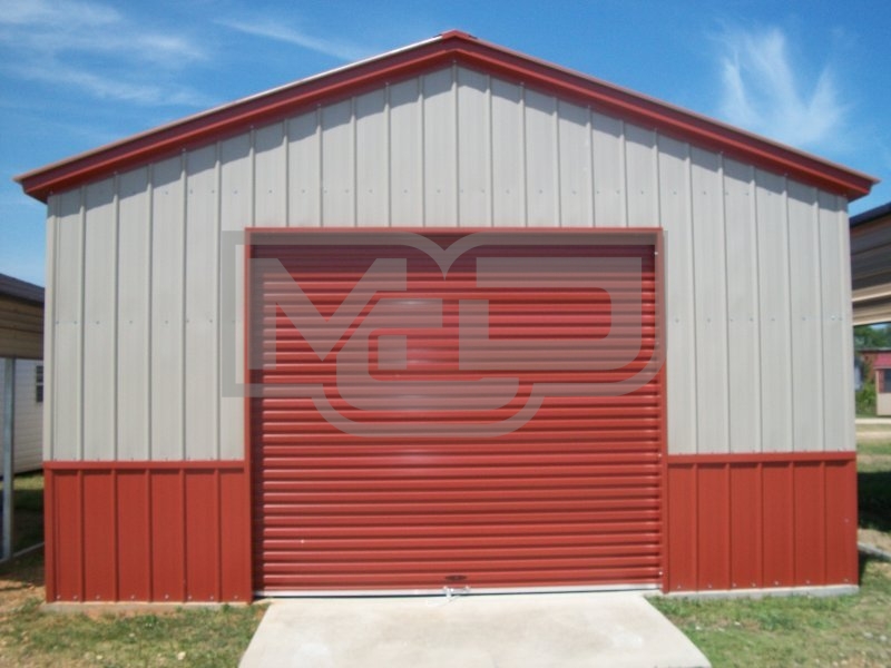 Deluxe All Vertical Garage | Vertical Roof | 18W x 21L x 9H | 1-Car Garage Deluxe All Vertical Garage | Vertical Roof | 18W x 21L x 9H | 1-Car Garage
