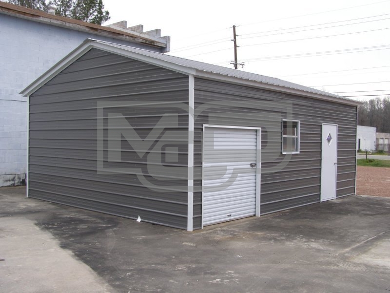 Metal Garage | Vertical Roof | 20W x 26L x 8H | Metal Building Metal Garage | Vertical Roof | 20W x 26L x 8H | Metal Building