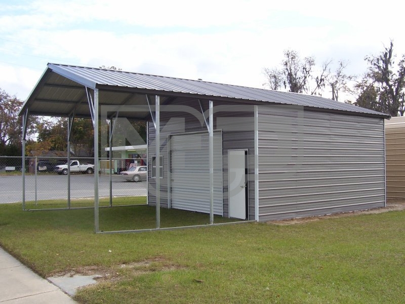 Utility Storage Garage | Vertical Roof | 22W x 36L x 10H | Combo Utility Storage Garage | Vertical Roof | 22W x 36L x 10H | Combo