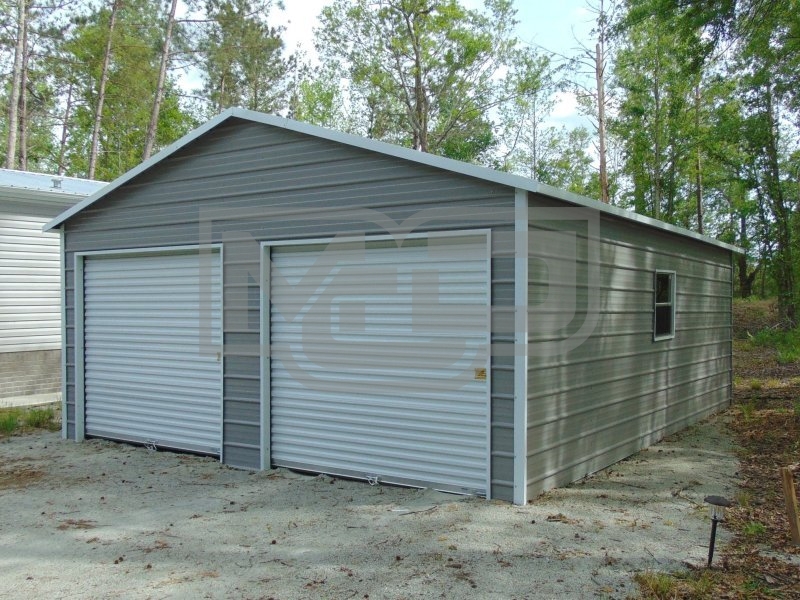 2-Car Garage | Boxed Eave Roof | 20W x 26L x 9H | Metal Garage 2-Car Garage | Boxed Eave Roof | 20W x 26L x 9H | Metal Garage