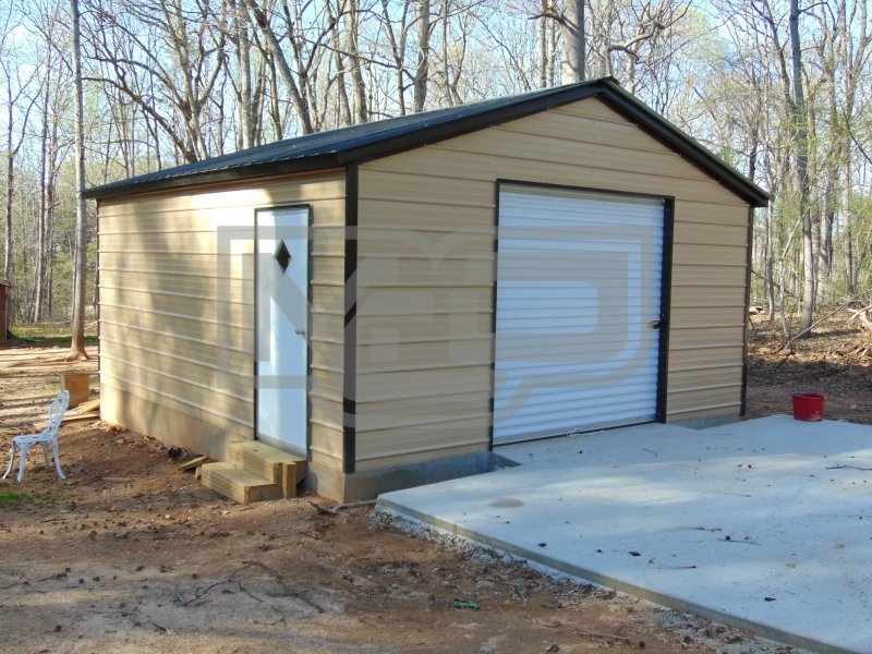 Backyard Storage Garage | Vertical Roof | 20W x 21L x 7 | Metal Garage Backyard Storage Garage | Vertical Roof | 20W x 21L x 7 | Metal Garage