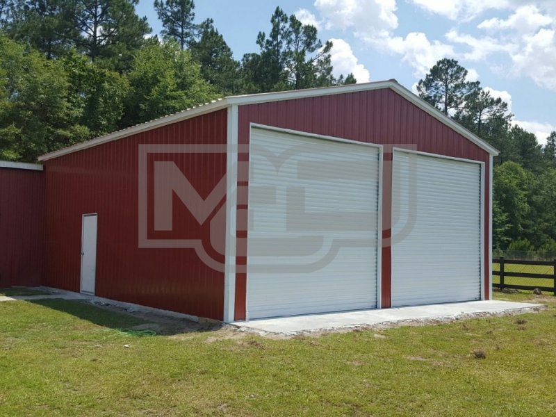 All Vertical Enclosed Garage | Vertical Roof | 24W x 36L x 12H | Workshop All Vertical Enclosed Garage | Vertical Roof | 24W x 36L x 12H | Workshop