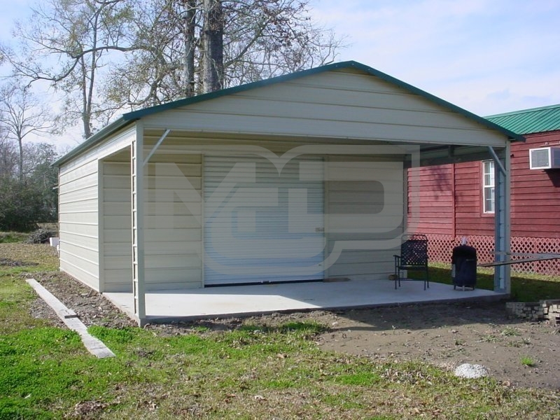 Garage | Boxed Eave Roof | 20W x 26L x 8H | Metal Garage with Porch Garage | Boxed Eave Roof | 20W x 26L x 8H | Metal Garage with Porch