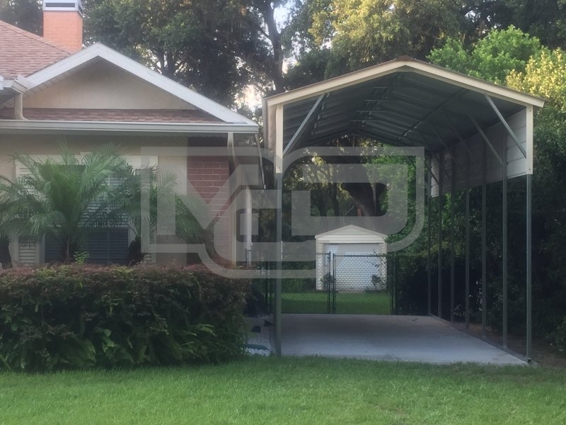 Carport | Vertical Roof | 12W x 31L x 12H Metal RV Carport Cover Carport | Vertical Roof | 12W x 31L x 12H Metal RV Carport Cover